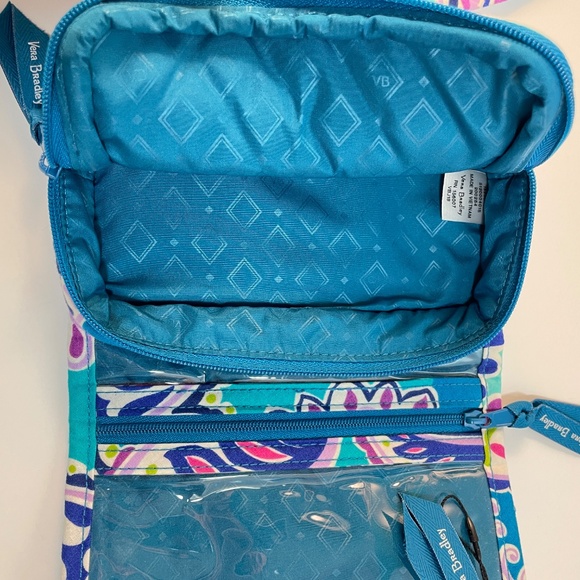 New! Vera Bradley Waikiki Paisley Makeup/Jewelry Travel Bag Tie-Closure - Picture 6 of 8
